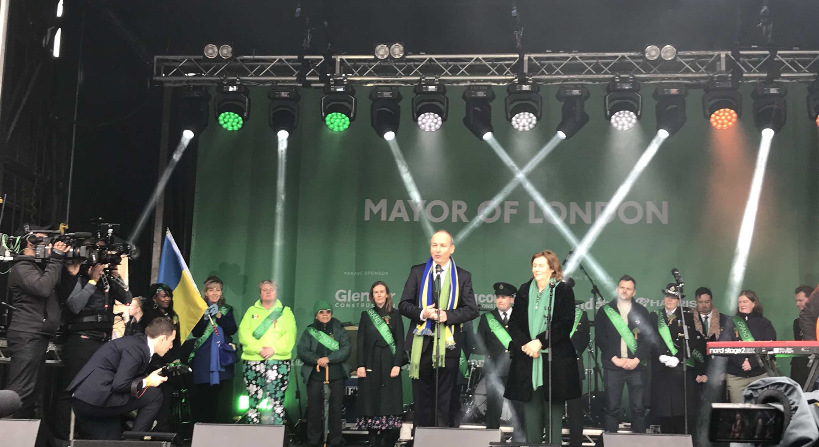 Taoiseach Micheál Martin attended and spoke to the crowds.