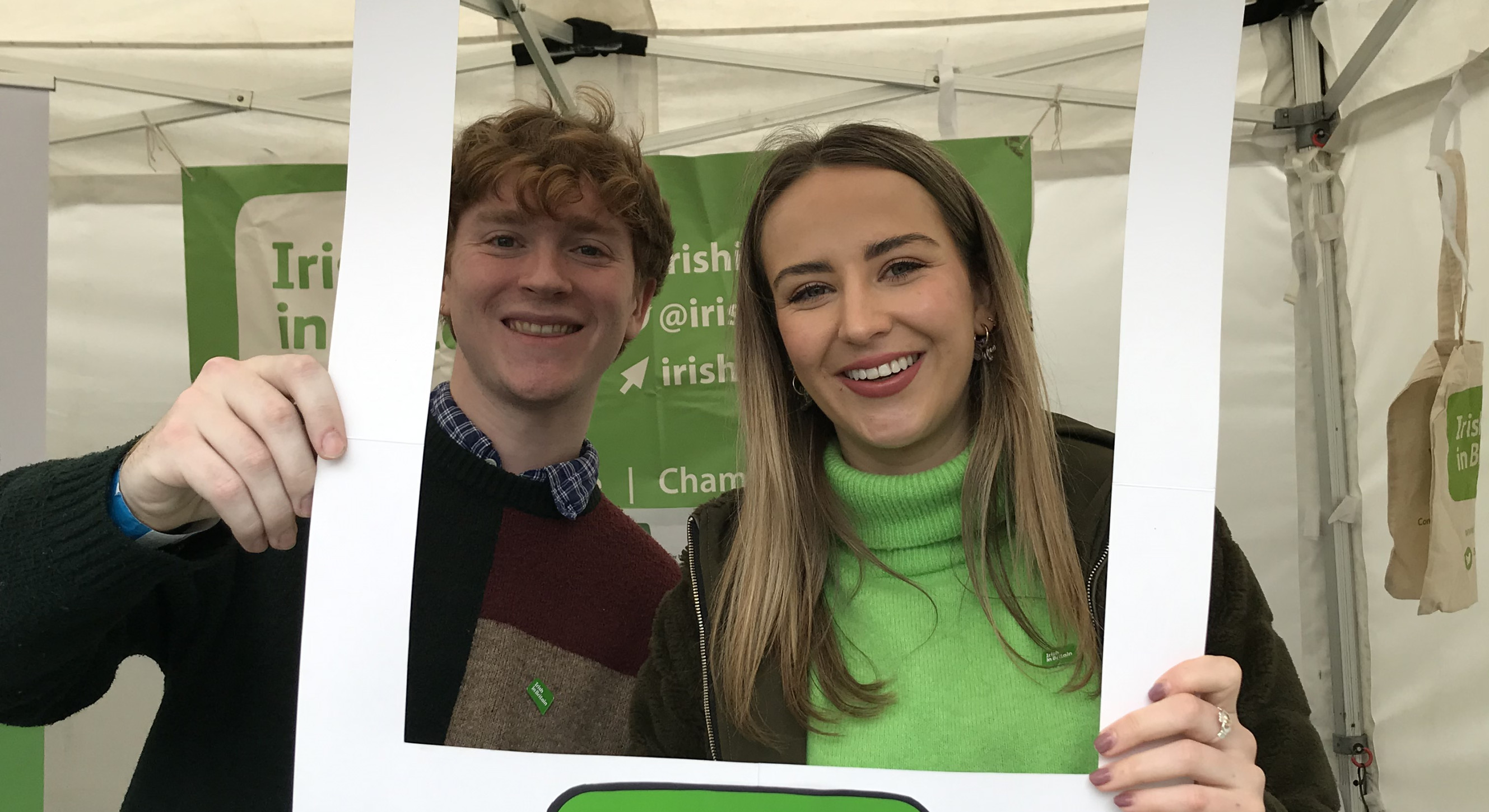 George and Ellen from the Irish in Britain team
