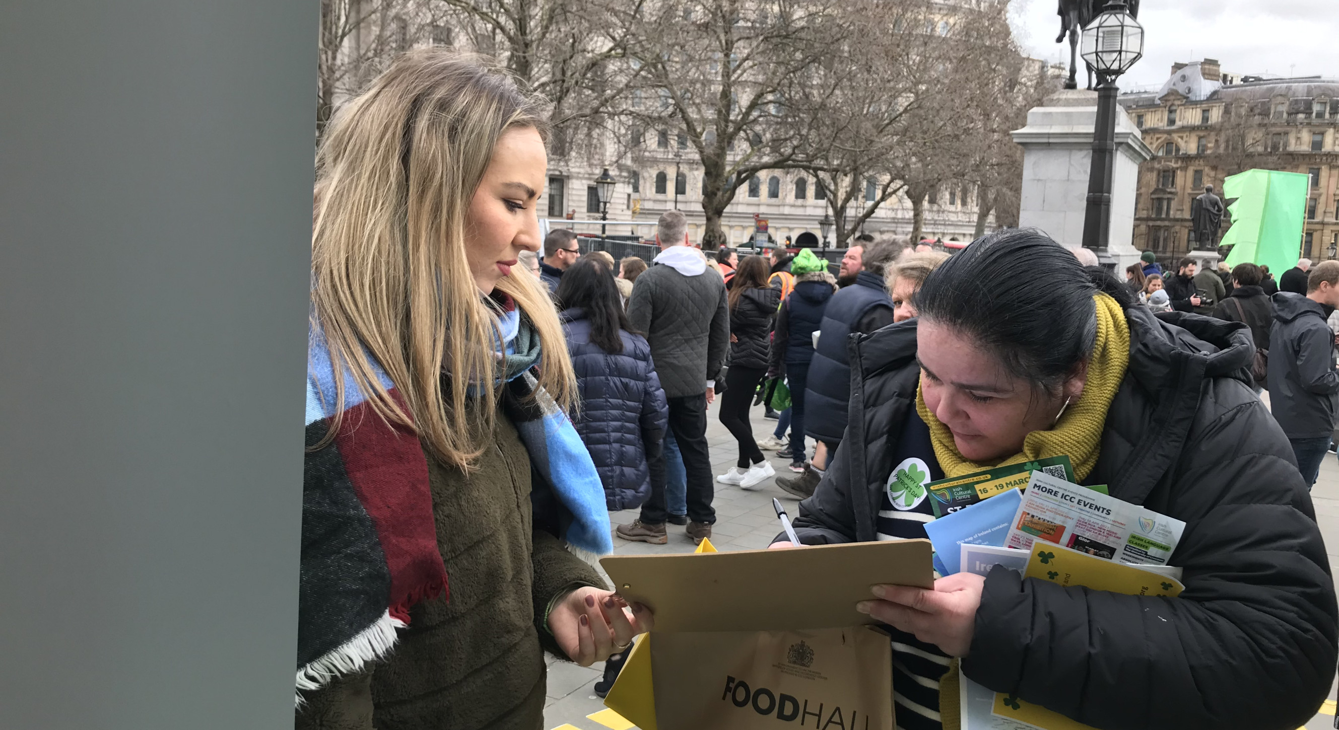 Lots of people came to the Irish in Britain stand to find out about our heritage project and to sign up to our newsletter.