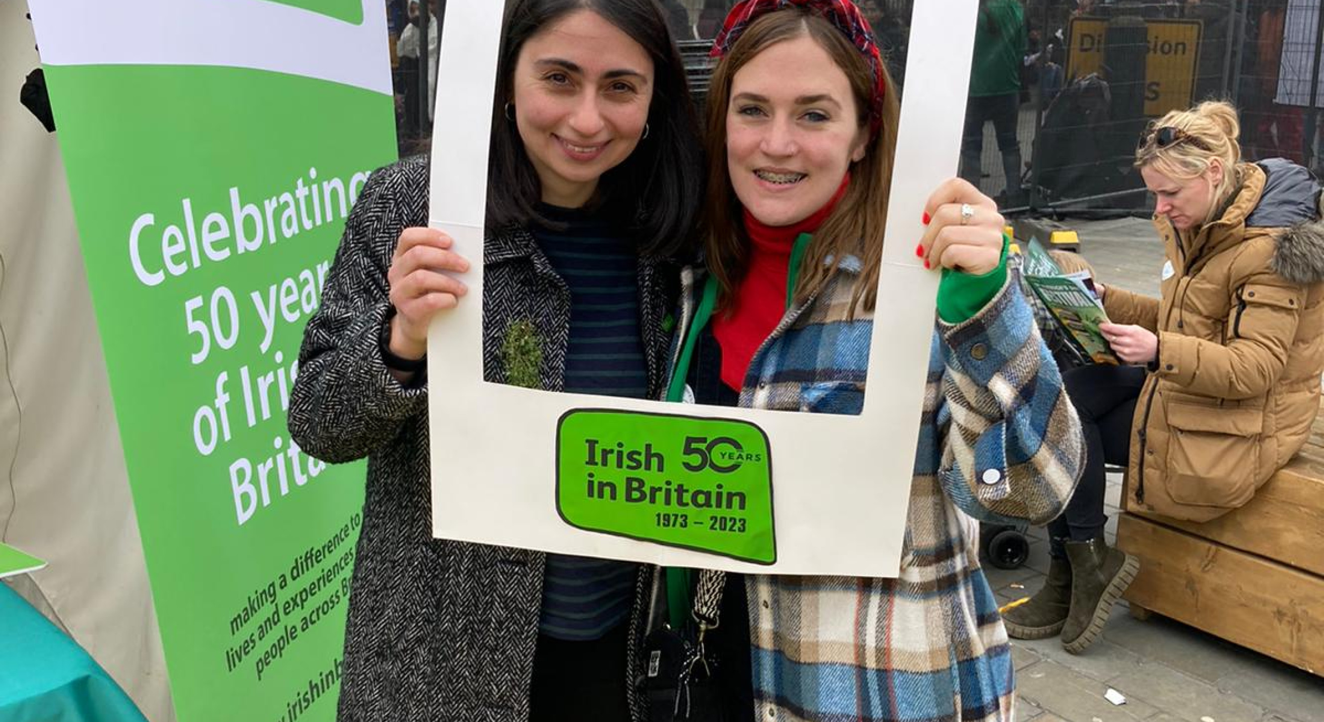 Rosa from Irish in Britain's heritage team with one of our volunteers Maev McDaid