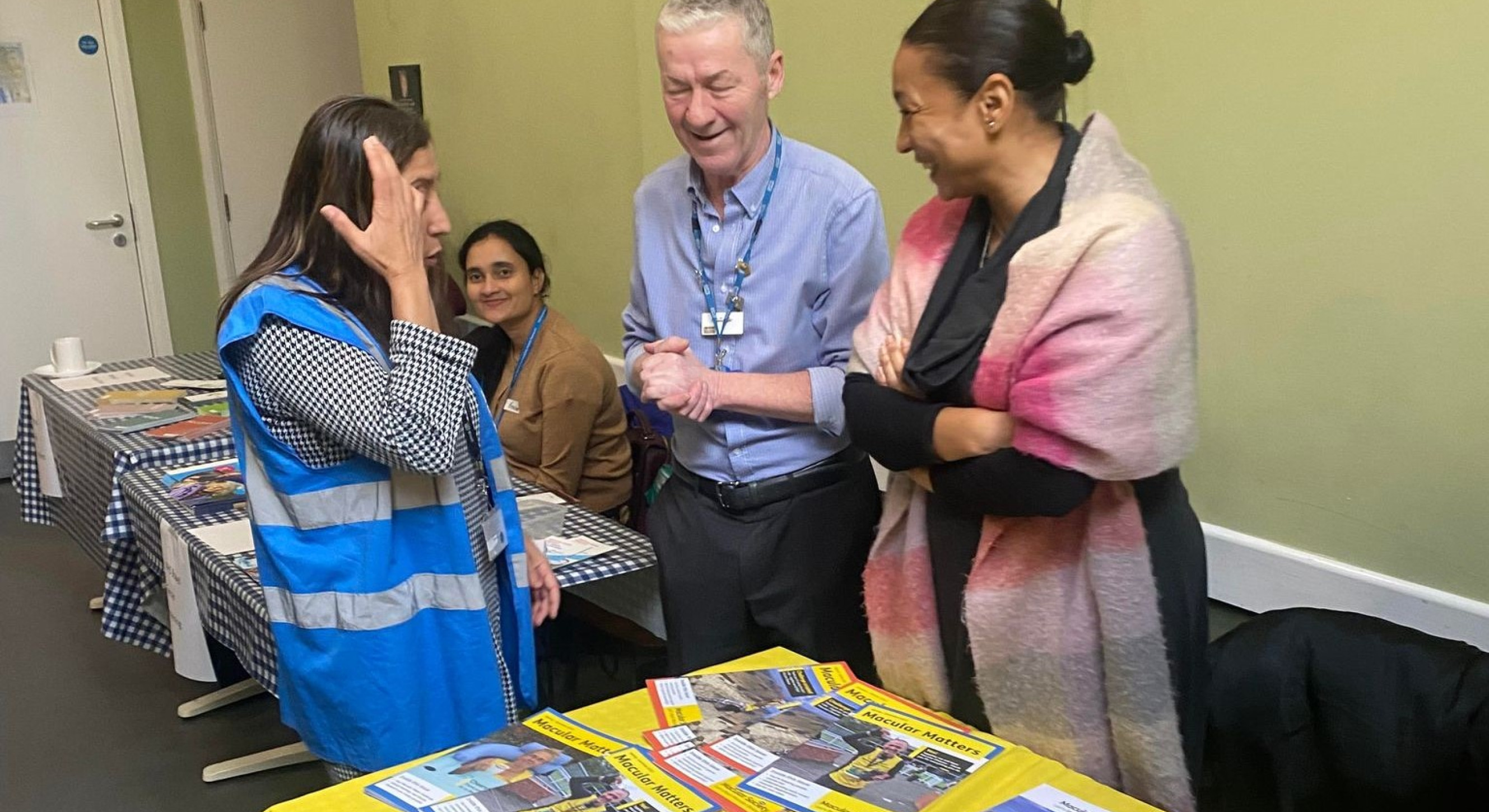 Sandhya: Brent-Health-Matters,Andrew: NHS-bowel-cancer screening and Monica: Macular Society