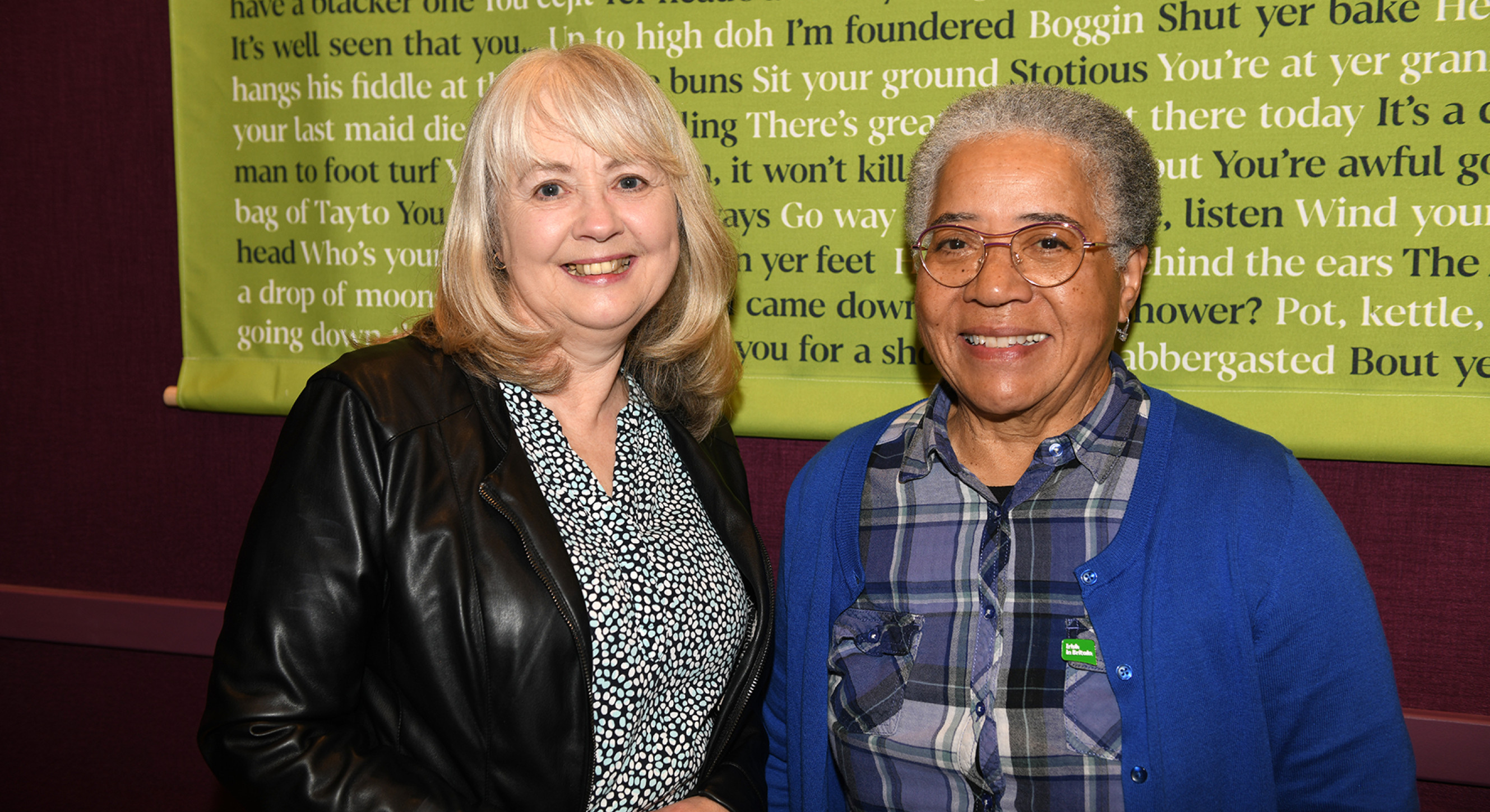 Anne Flaherty and Irish in Britain Patron Dame Elizabeth Anionwu