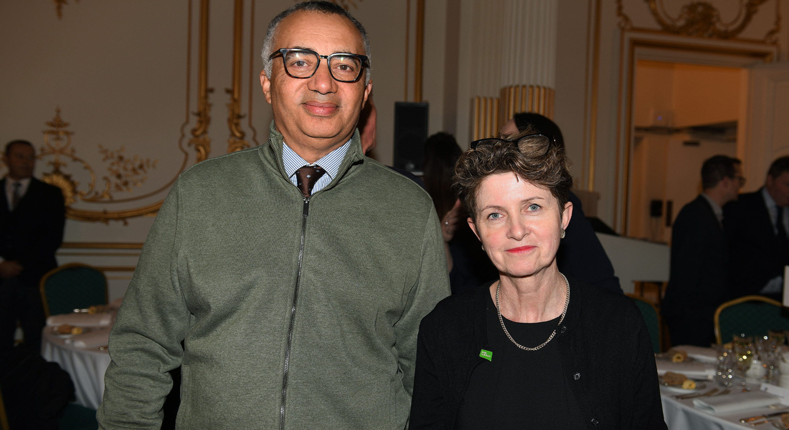 Irish in Britain trustees Baron Armah-Kwantreng and Catherine Casserley.