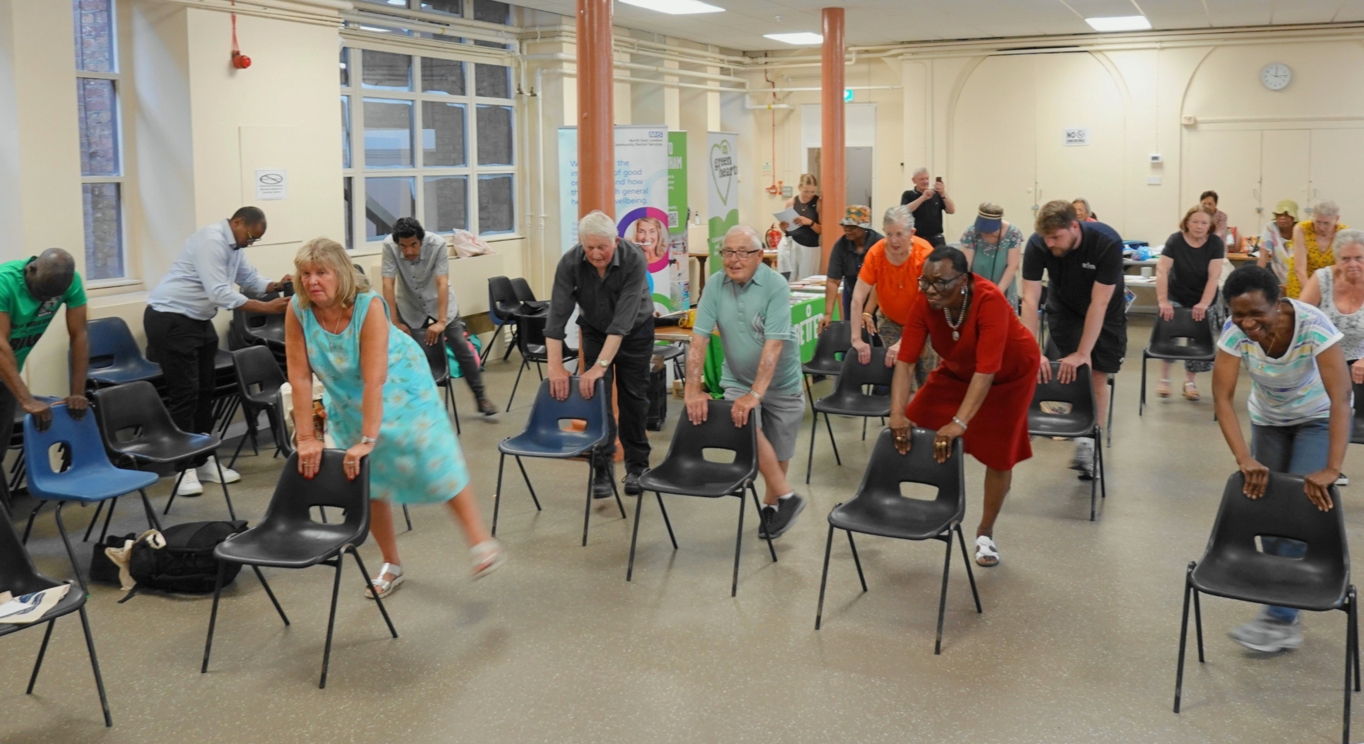 Attendees taking part in a fitness class. See more photos in Gallery below!