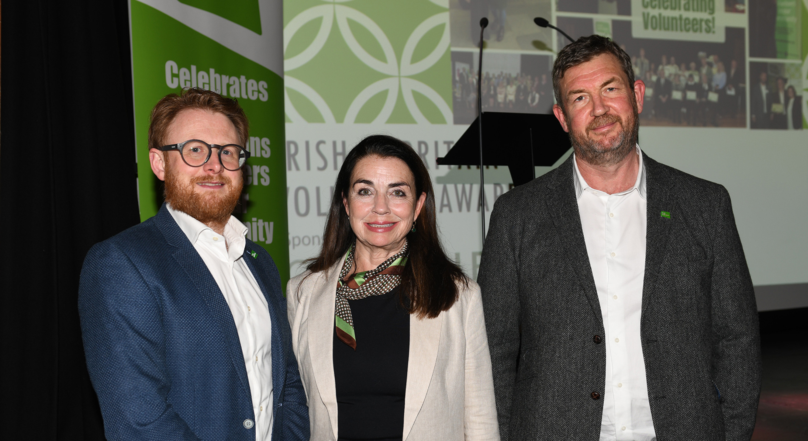 From left: Irish in Britain Chair, Gerard McHale, Trustee Sinead MacLua and CEO Brian Dalton