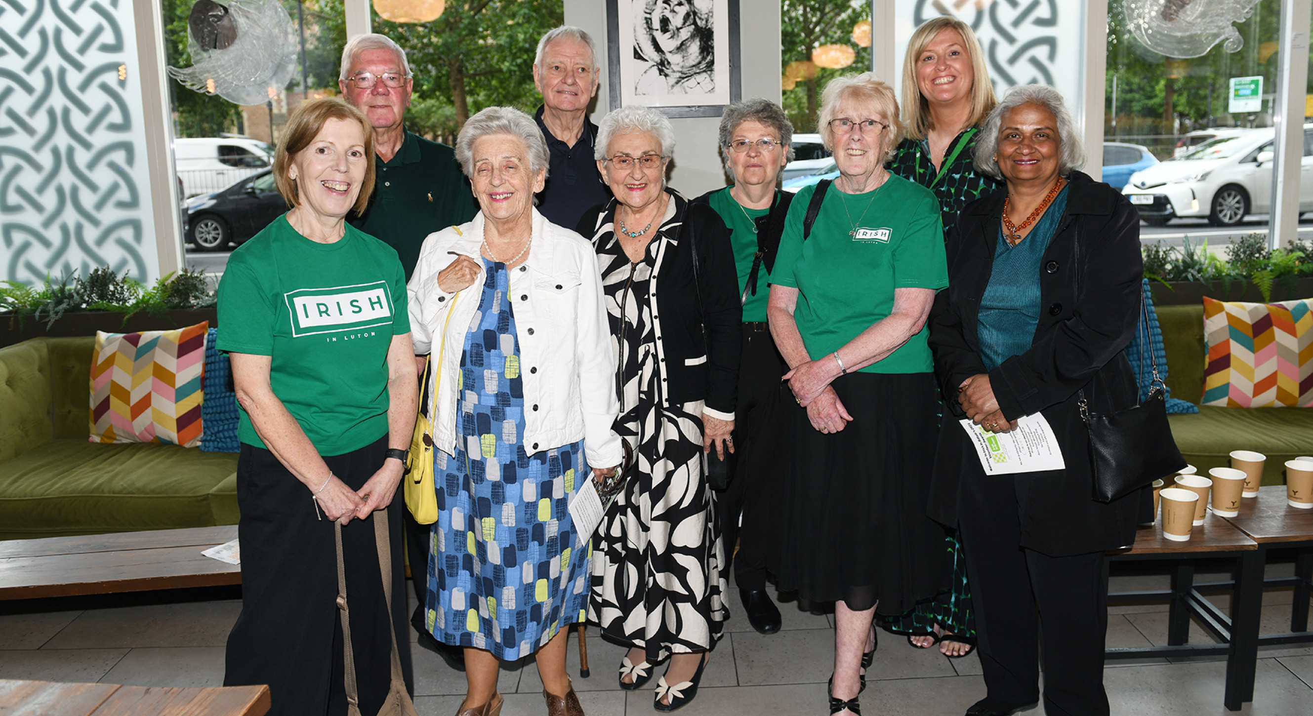 Luton Irish Forum team with winners of Group Volunteer Award