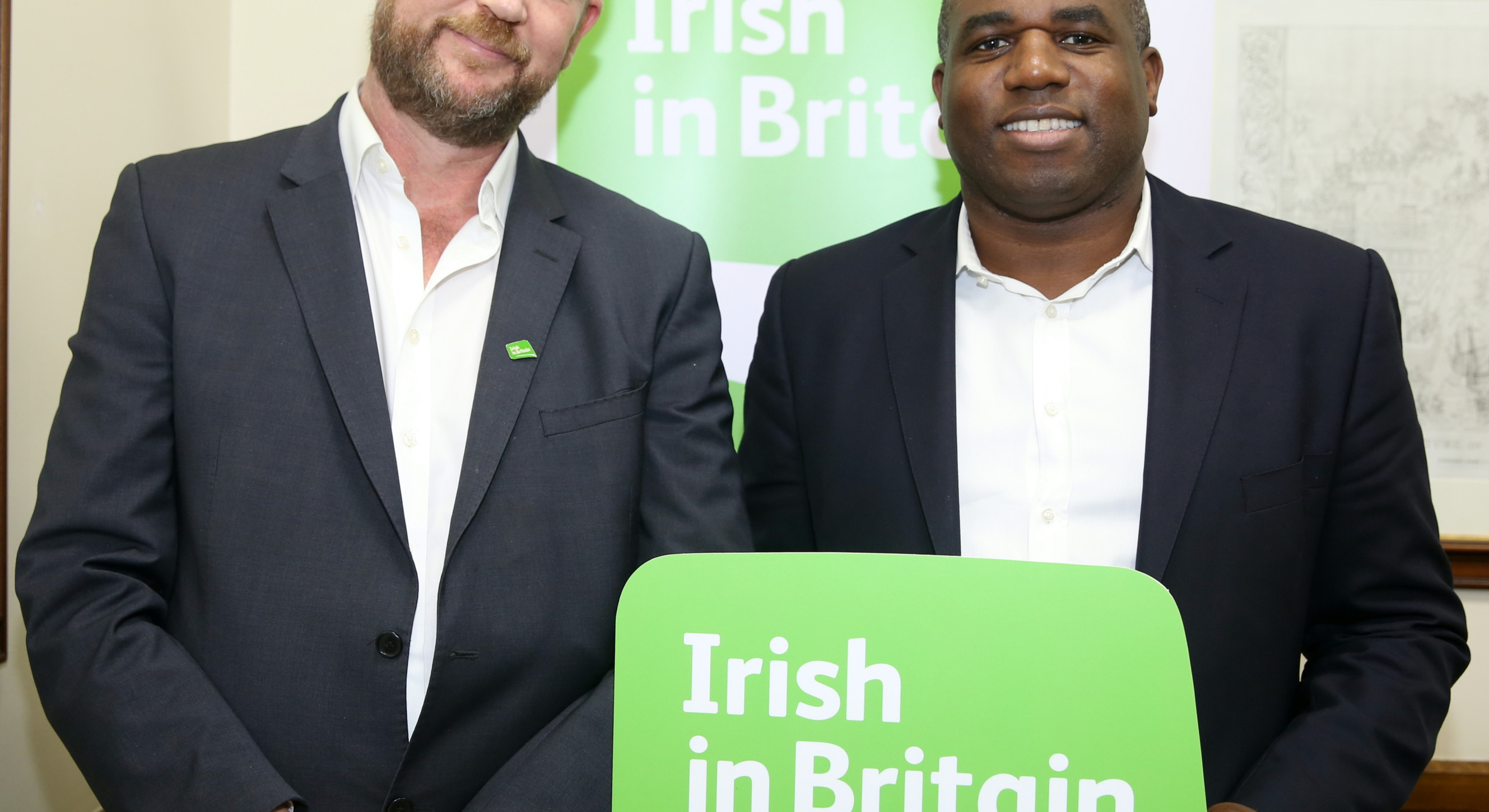 David Lammy MP (right) with Brian Dalton, Irish in Britain CEO 