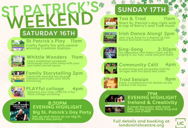 St Patrick's Weekend at the London Irish Centre
