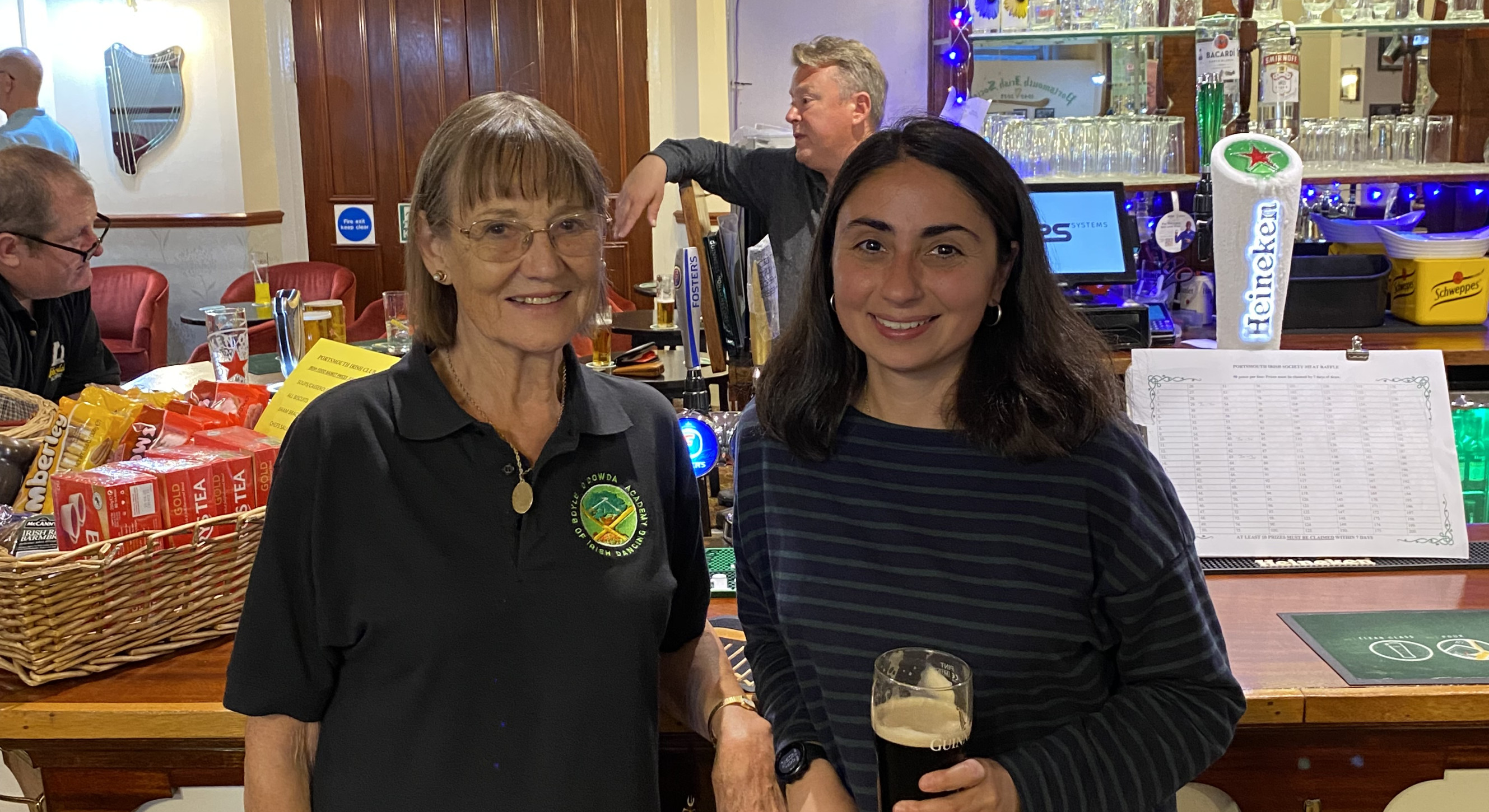 Alice Boyle-O’Dowda, dance teacher for over 50 years, with Rosa Gilbert, Irish in Britain Heritage Researcher.