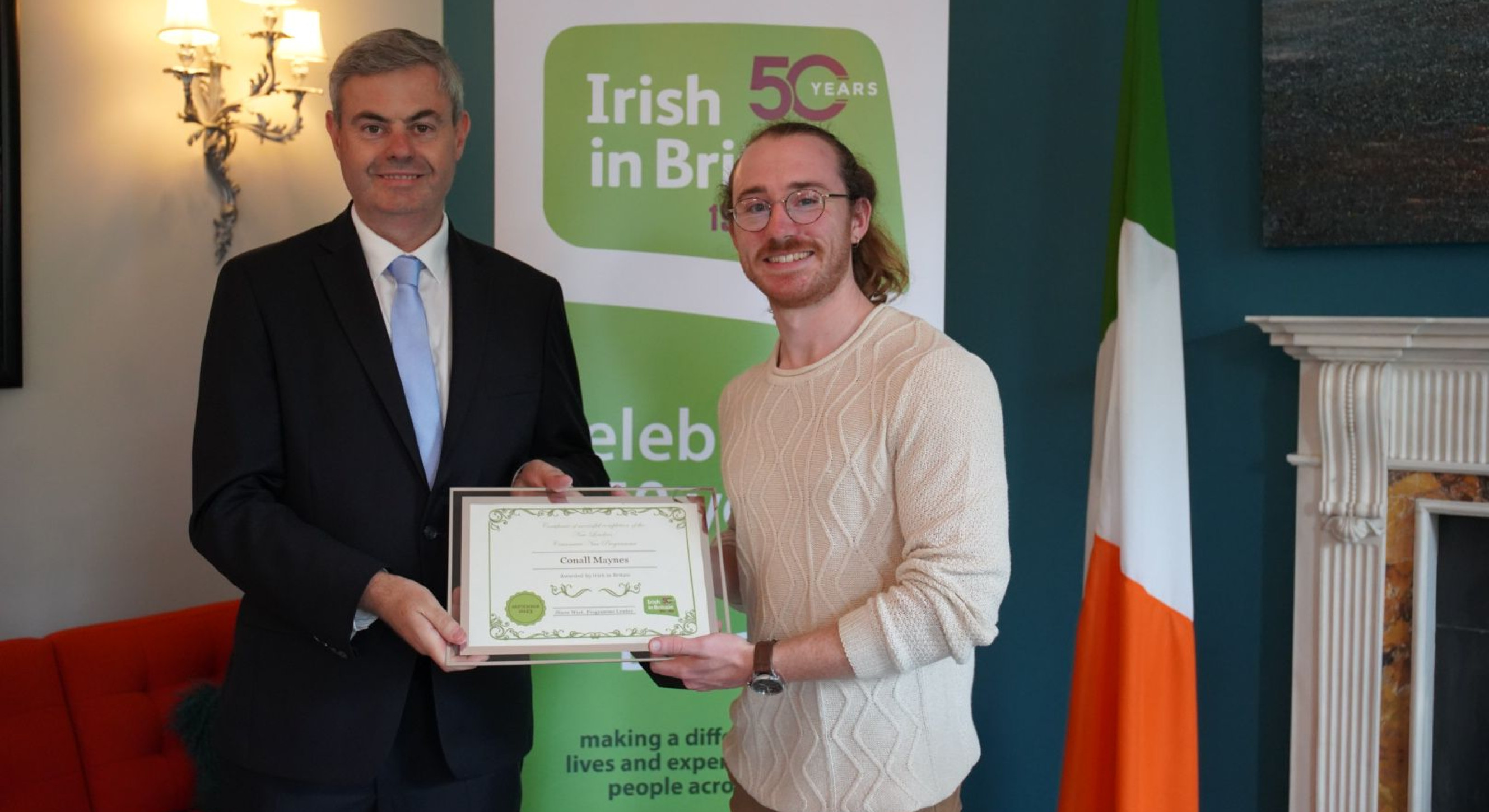 Ambassador Martin Fraser with Conall Maynes
