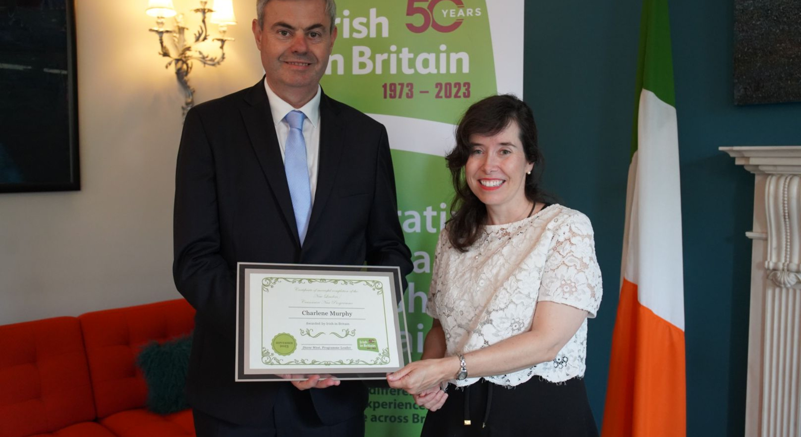 Ambassador Martin Fraser with Charlene Murphy