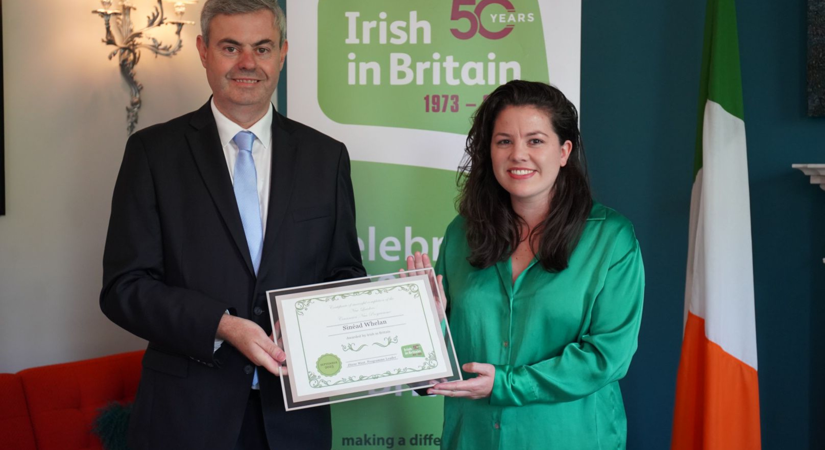 Ambassador Martin Fraser with Sinéad Whelan