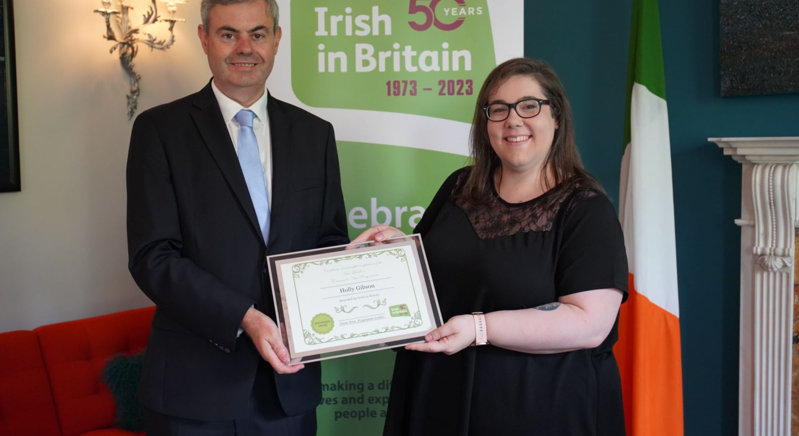 Ambassador Martin Fraser with Holly Gibson