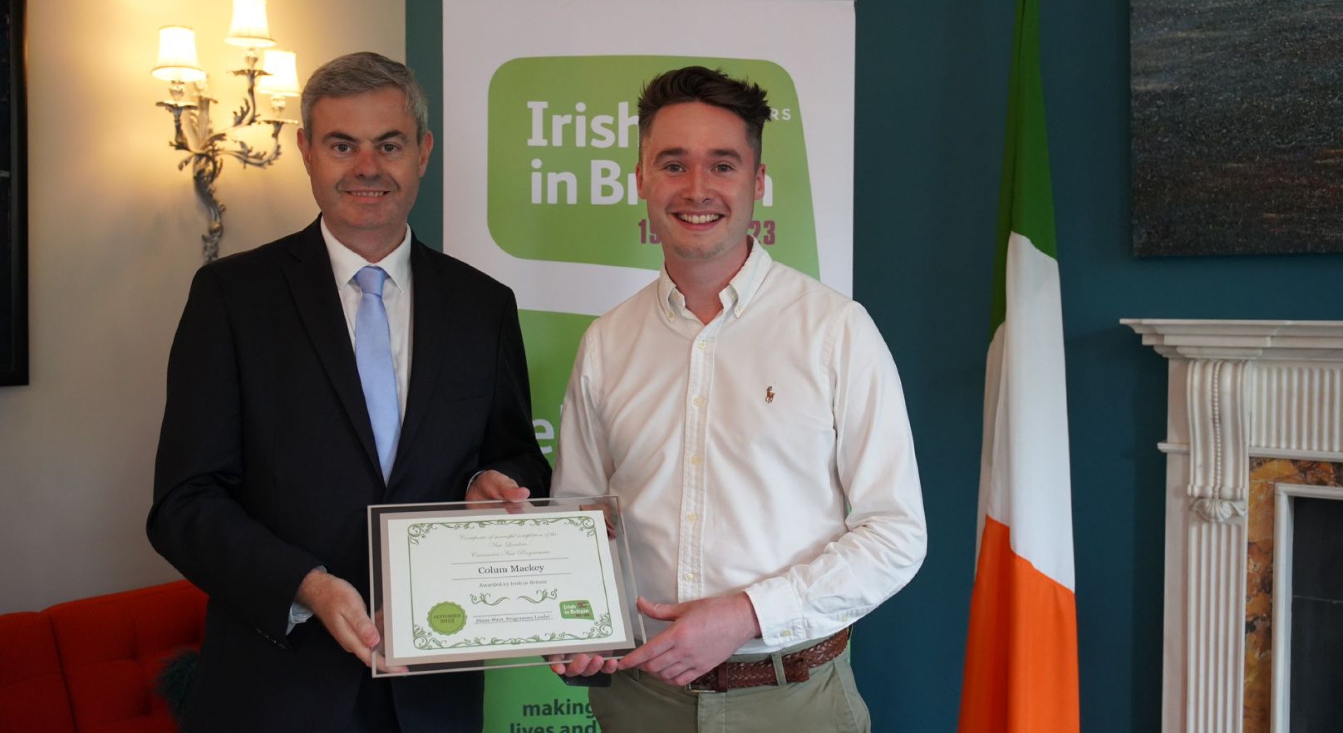 Ambassador Martin Fraser with Colum Mackey