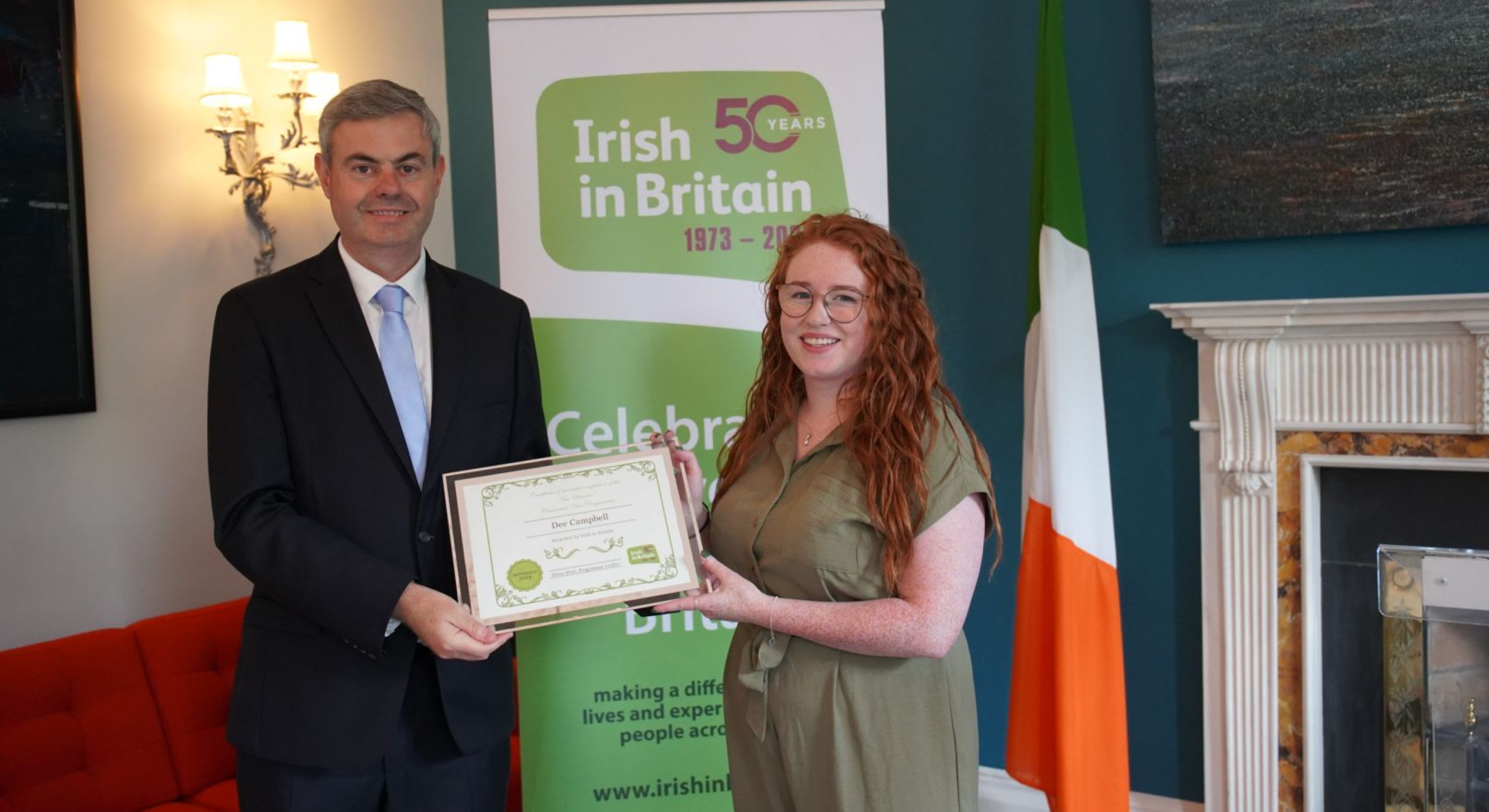 Ambassador Martin Fraser with Dee Campbell