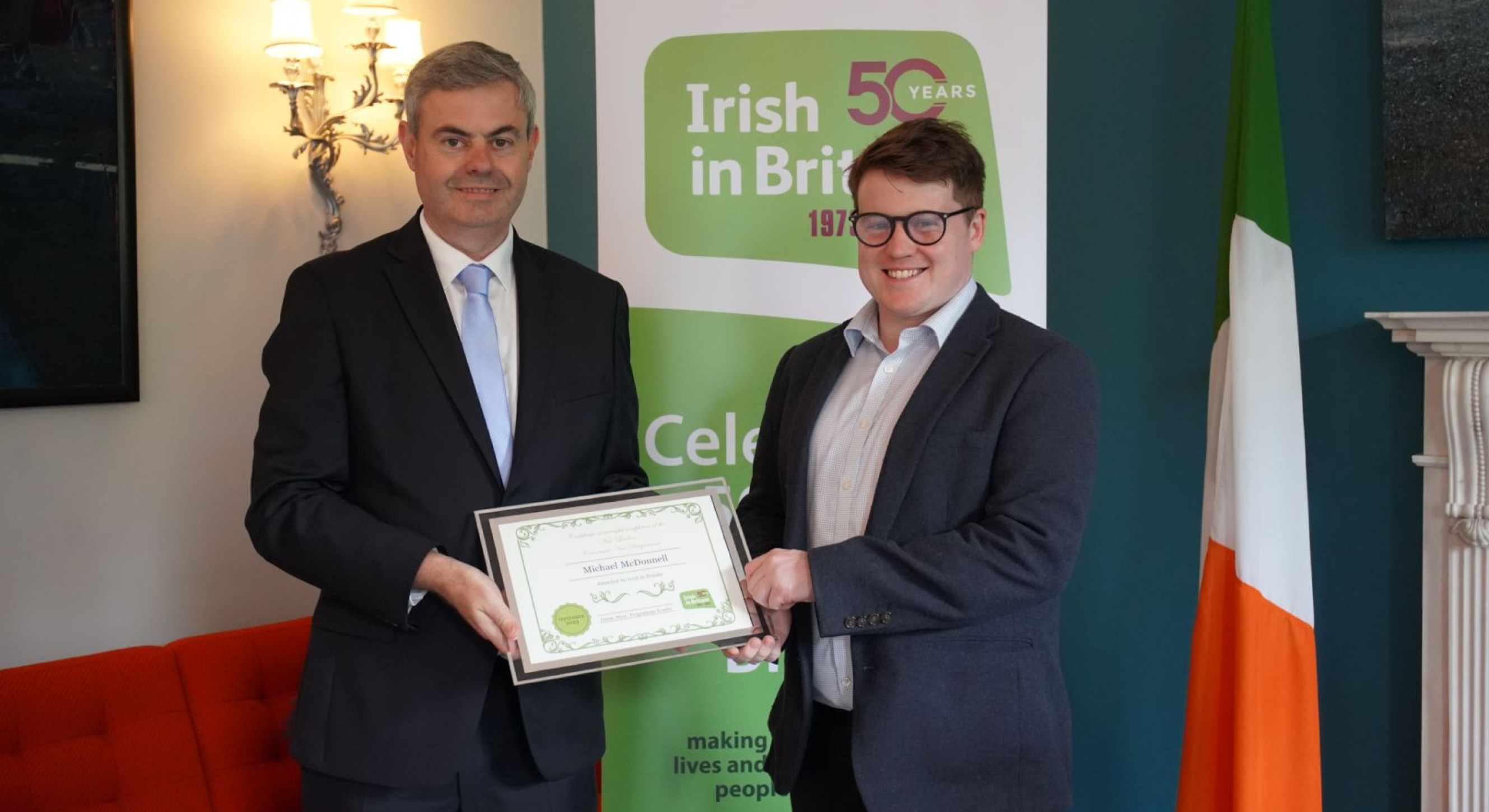 Ambassador martin Fraser with Michael McDonnell