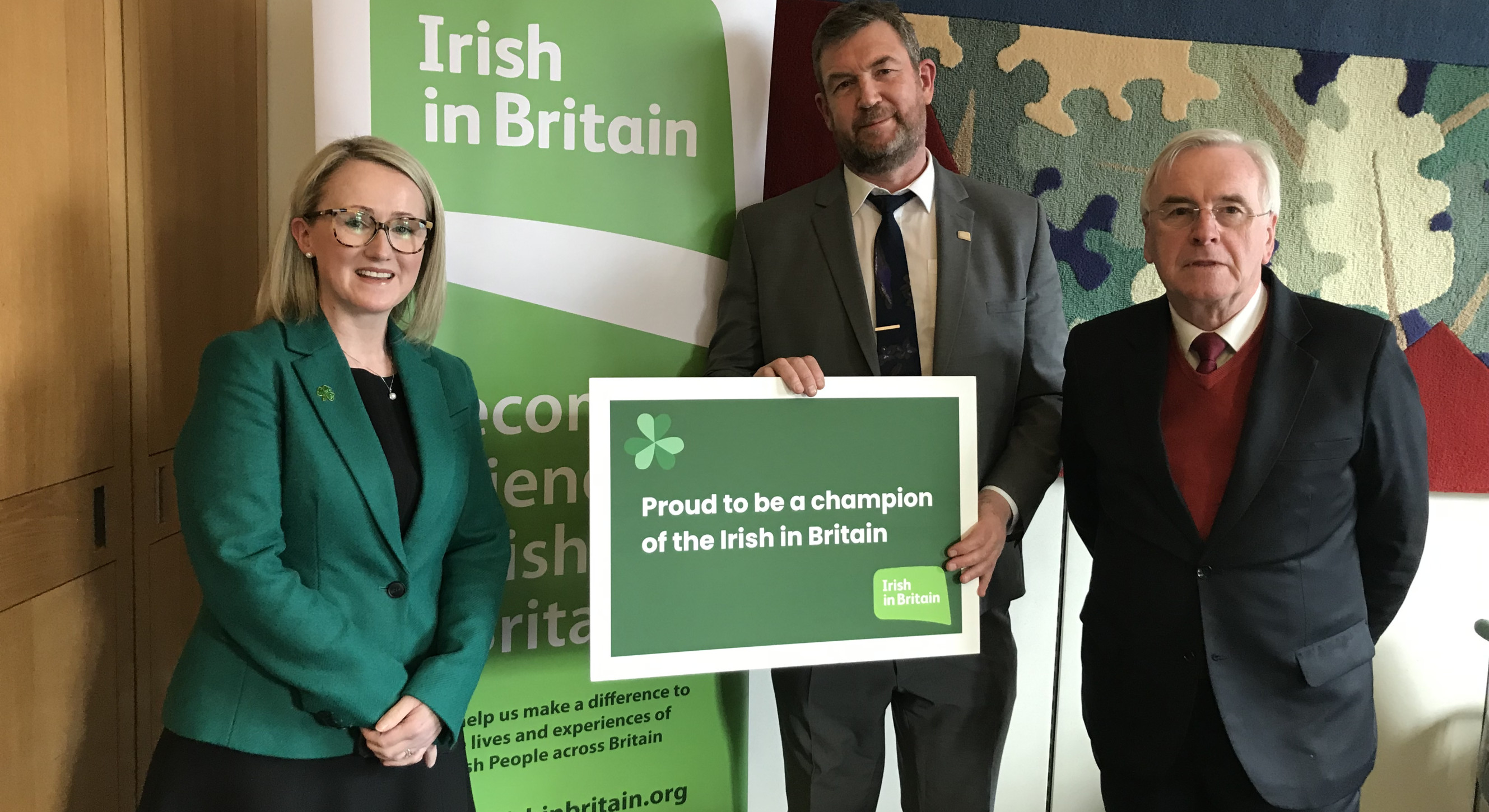 Rebecca Long-Bailey, MP for Salford, Brian Dalton and John McDonnell, MP for Hayes and Harlington