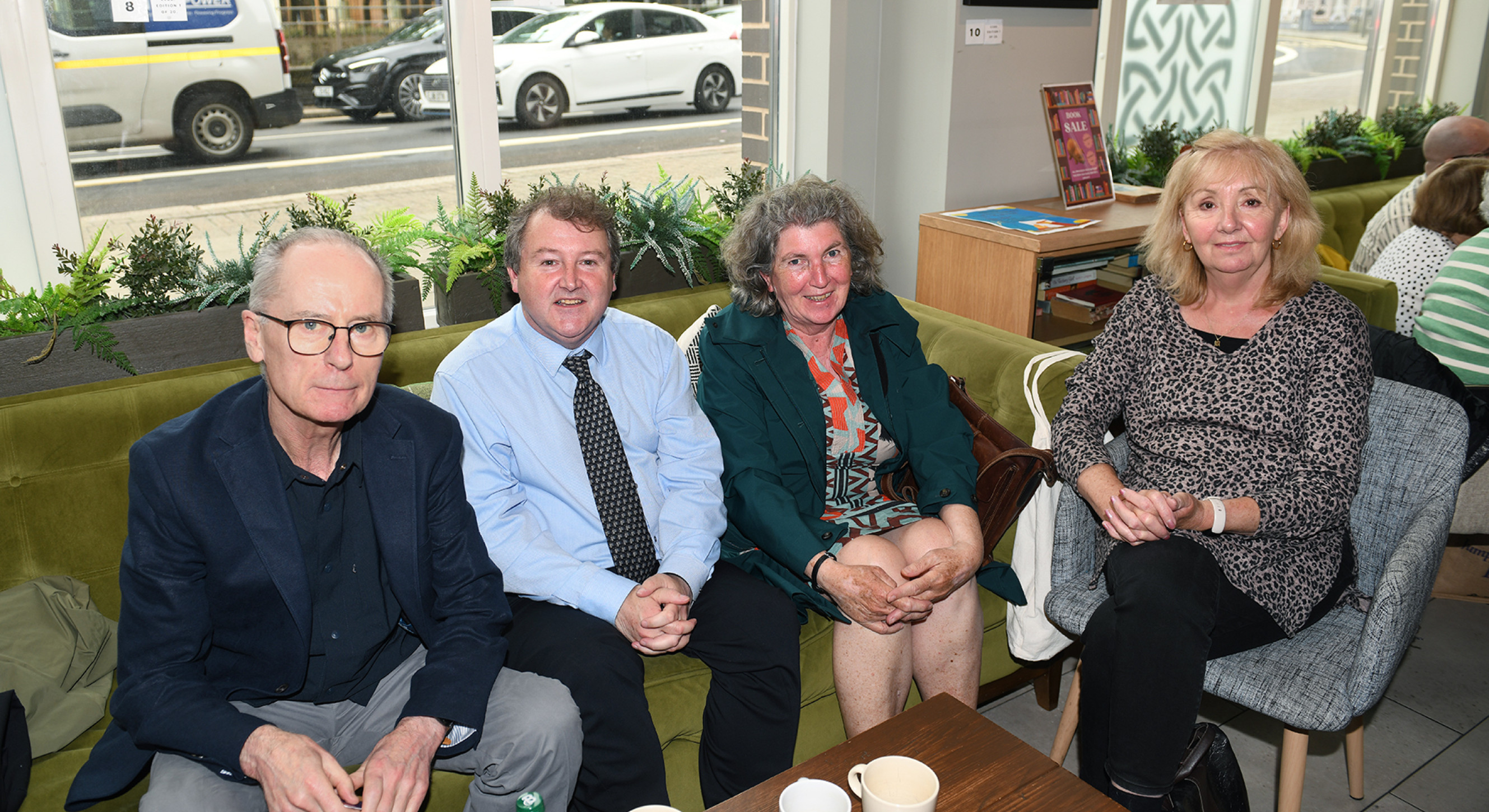 Kieran Daly, Steven Garnett, Flora Small and Tricia Mackin from the History Research Group, Liverpool Irish Festival.